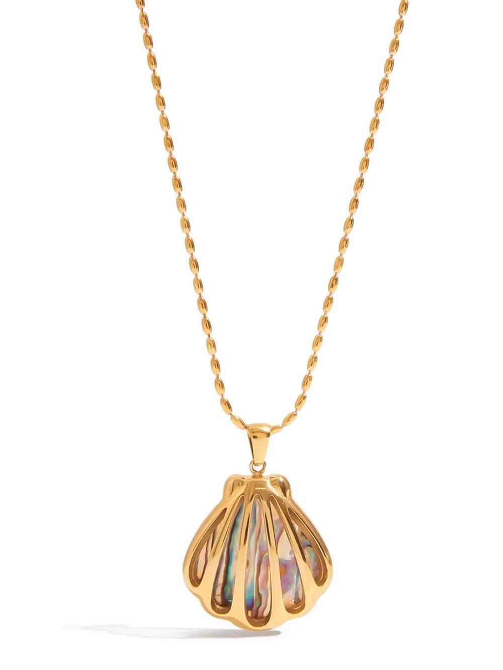 18K Gold Plated Shell Pendant Necklace